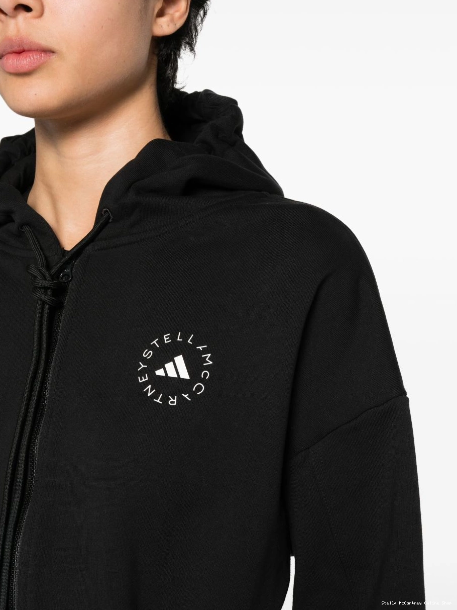 Cheap jacket adidas McCartney Stella Women hooded by logo-print 0714